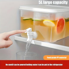 Large Capacity Refrigerator Water Pitcher with Faucet 5L