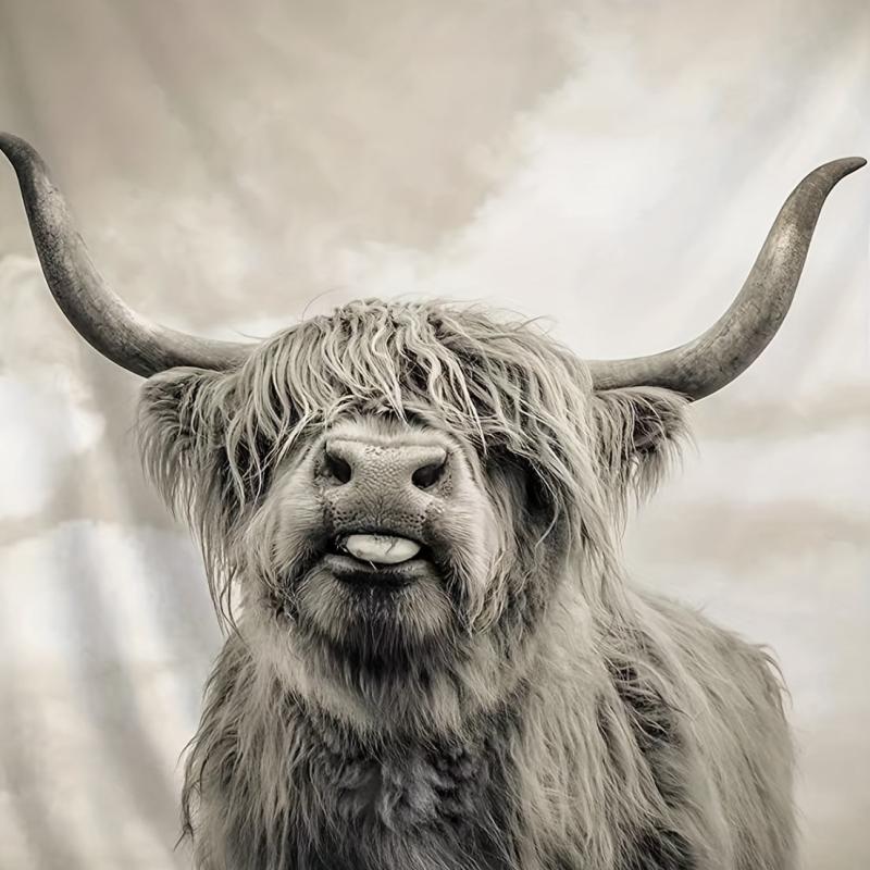 Highland Cow 3D Printing Flannel Blanket Soft Cozy Blanket for Couch Bed Camping