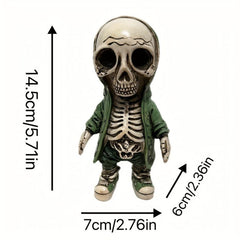Halloween Skull Gnome Doll Resin Ornament Skeleton Figurines Home Decoration