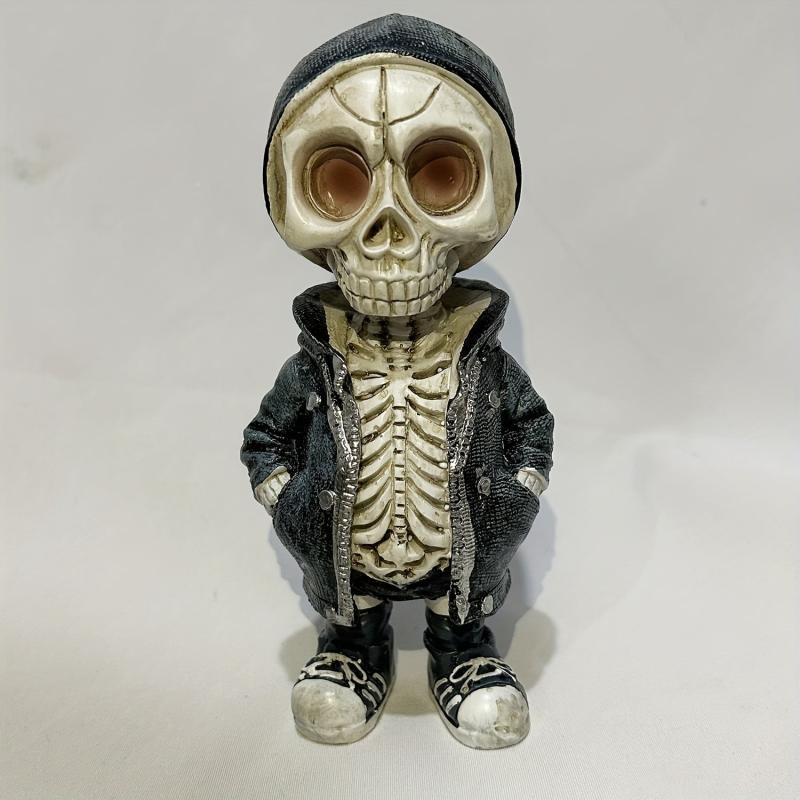 Halloween Skull Gnome Doll Resin Ornament Skeleton Figurines Home Decoration