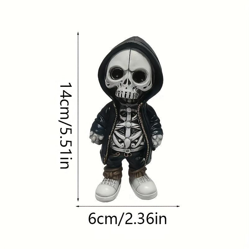 Halloween Skull Gnome Doll Resin Ornament Skeleton Figurines Home Decoration