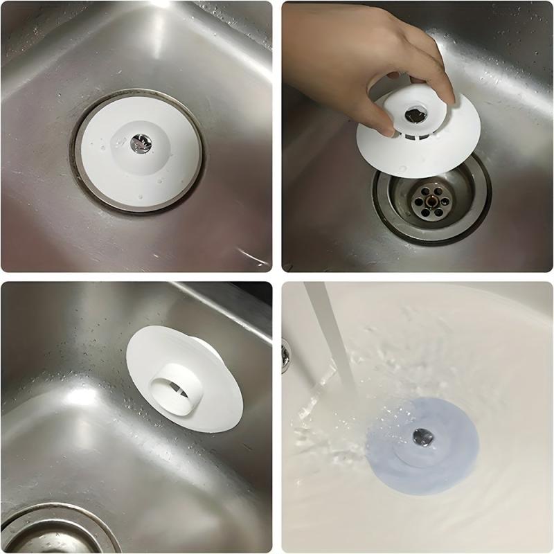 4pcs Bathtub Stopper Sink Stopper Drain Hair Catcher