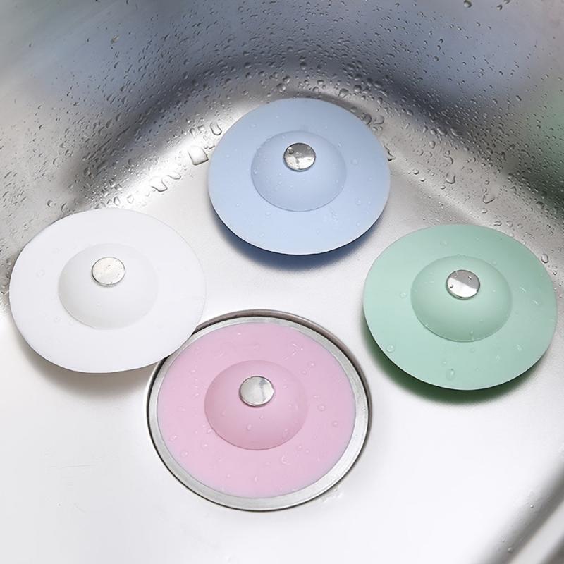 4pcs Bathtub Stopper Sink Stopper Drain Hair Catcher