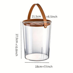 Clear Food Jar With Handle Plastic Basket For Rice Grain Household Fruit Basket