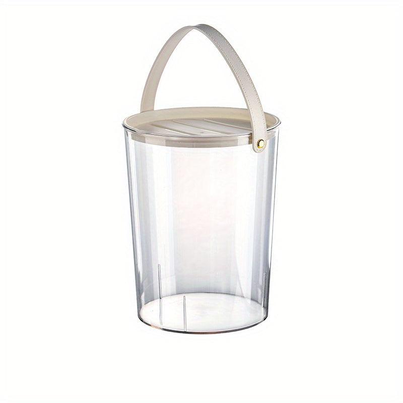 Clear Food Jar With Handle Plastic Basket For Rice Grain Household Fruit Basket
