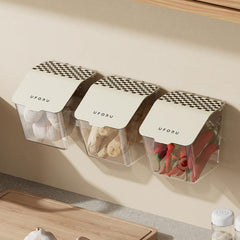 Wall Mount Ginger Garlic Storage Basket for Kitchen Freshness