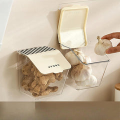 Wall Mount Ginger Garlic Storage Basket for Kitchen Freshness