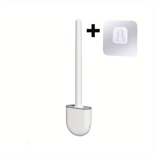 Mini Toilet Brush Cleaning Tool with Silicon Plastic Brush Head