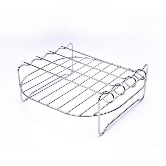 Stainless Steel Air Fryer Rack with Roast Meat Picks