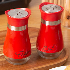 Refillable Salt & Pepper Shakers Set Stainless Steel Lid Container 3 4oz Kitchen