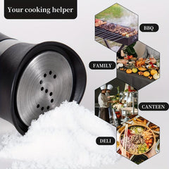 Refillable Salt & Pepper Shakers Set Stainless Steel Lid Container 3 4oz Kitchen