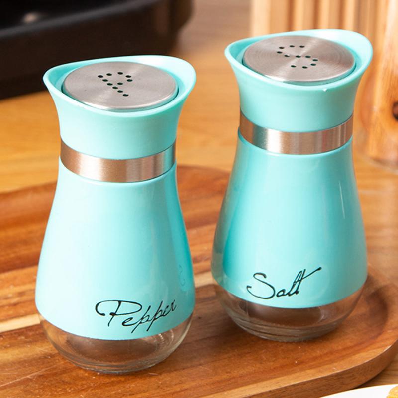 Refillable Salt & Pepper Shakers Set Stainless Steel Lid Container 3 4oz Kitchen