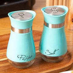 Refillable Salt & Pepper Shakers Set Stainless Steel Lid Container 3 4oz Kitchen