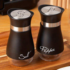 Refillable Salt & Pepper Shakers Set Stainless Steel Lid Container 3 4oz Kitchen