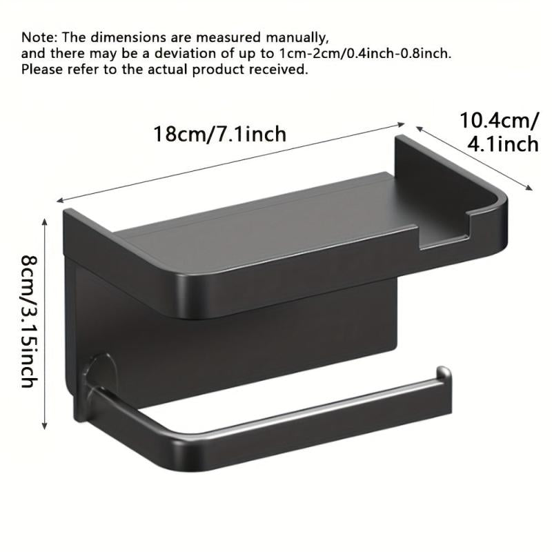 Toilet Paper Storage Rack Bathroom Wall Mounted Holder Stainless Steel Shelf