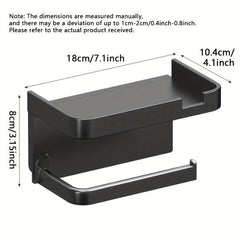 Toilet Paper Storage Rack Bathroom Wall Mounted Holder Stainless Steel Shelf