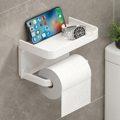 Toilet Paper Storage Rack Bathroom Wall Mounted Holder Stainless Steel Shelf