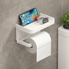Toilet Paper Storage Rack Bathroom Wall Mounted Holder Stainless Steel Shelf