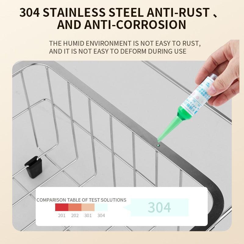 Stainless Steel Telescopic Drainage Basket for Kitchen Sink
