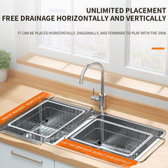 Stainless Steel Telescopic Drainage Basket for Kitchen Sink