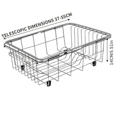 Stainless Steel Telescopic Drainage Basket for Kitchen Sink