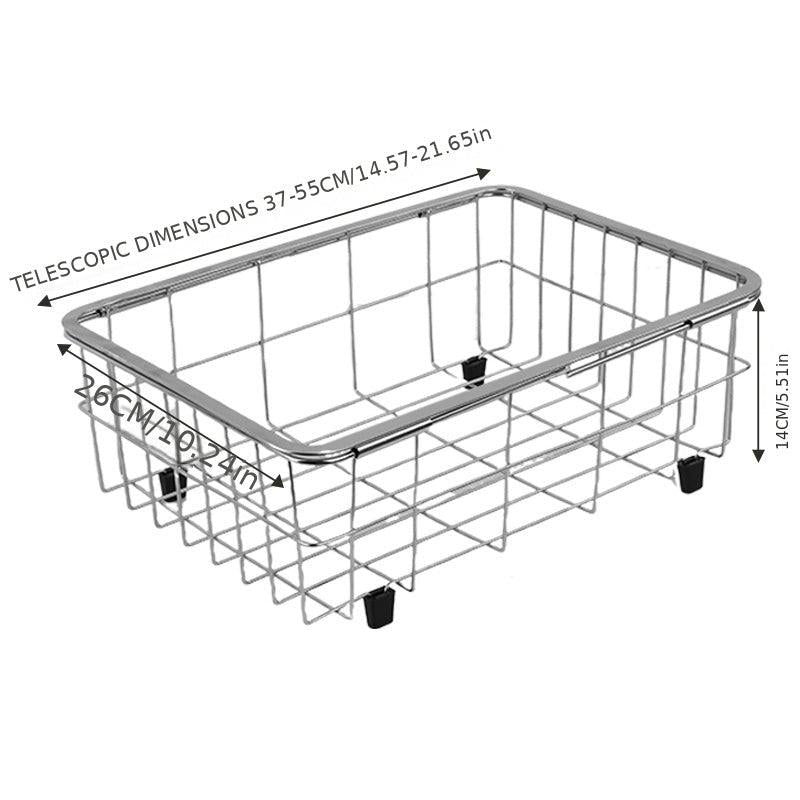 Stainless Steel Telescopic Drainage Basket for Kitchen Sink
