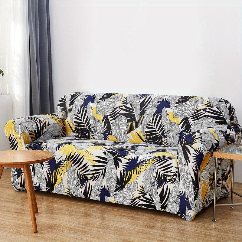 1pc Printed Sofa Slipcover, Protect Furniture, Decorate Home