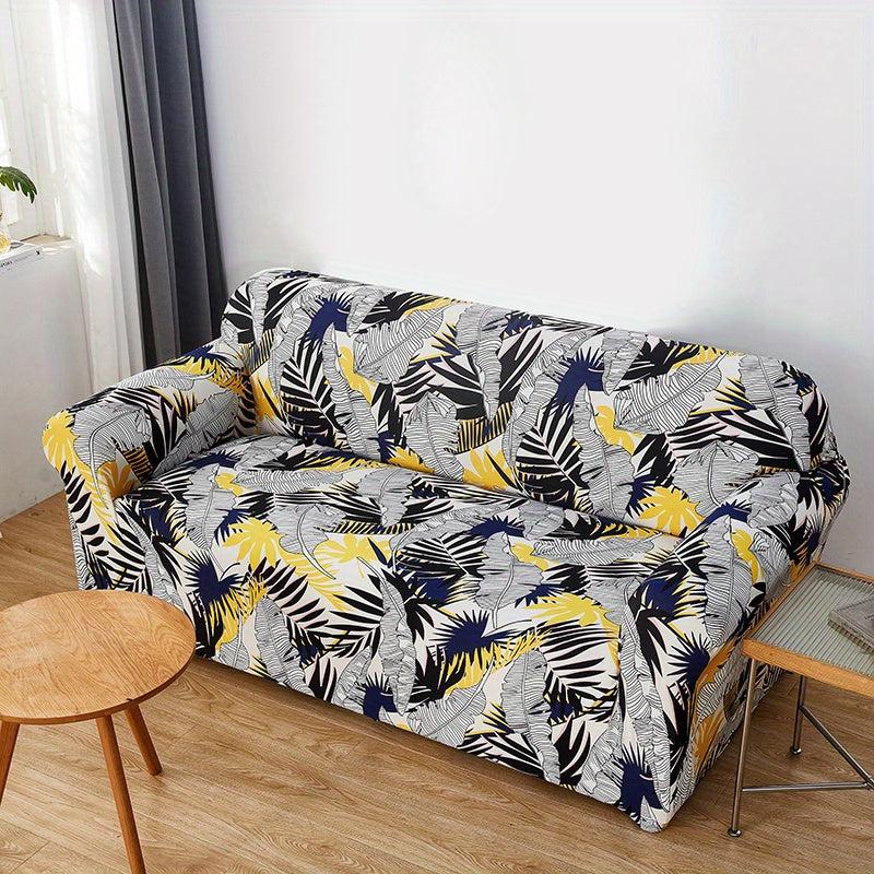 1pc Printed Sofa Slipcover, Protect Furniture, Decorate Home