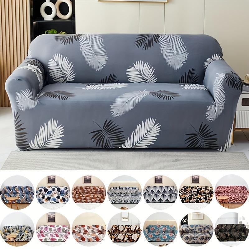 1pc Printed Sofa Slipcover, Protect Furniture, Decorate Home