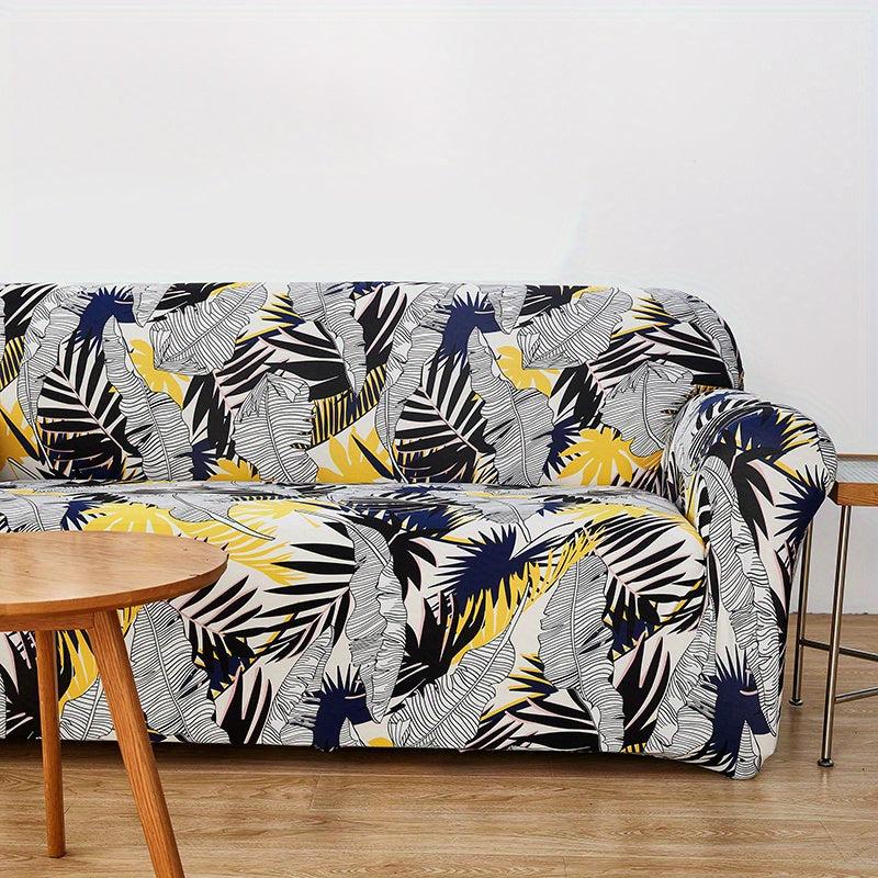 1pc Printed Sofa Slipcover, Protect Furniture, Decorate Home