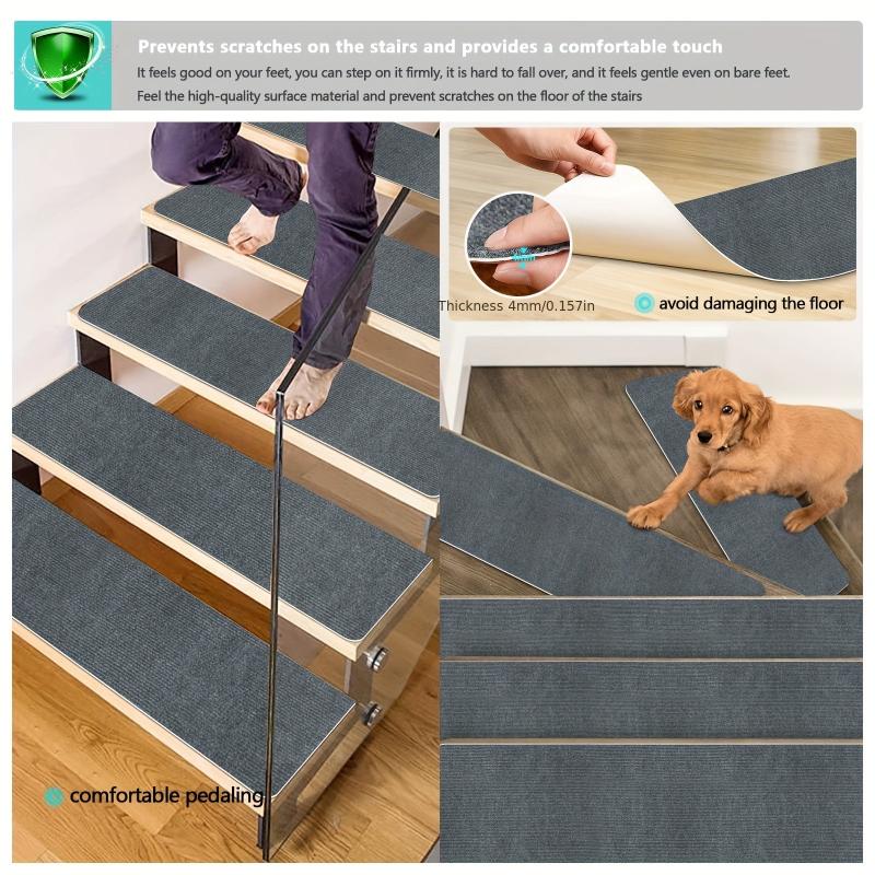 15pcs Carpet Stair Treads Non Slip Indoor Carpet Stair Runners For Wood Steps