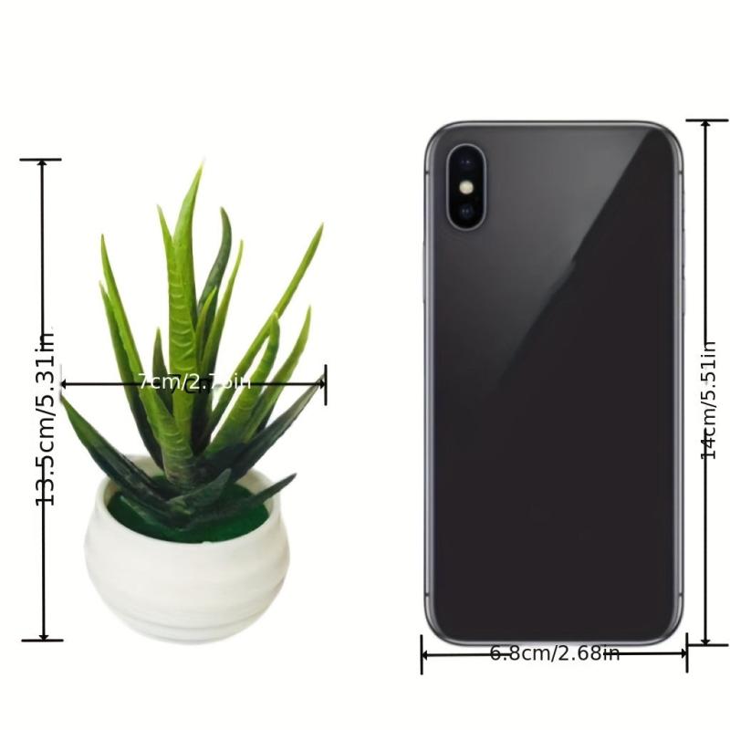 Realistic Artificial Succulent Plant with Pot for Home and Office Decor