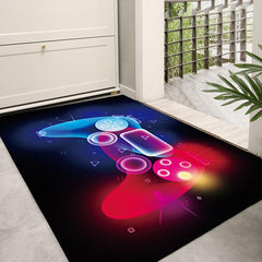 Anime Gaming Rug with Controller Print for Living Room Bedroom