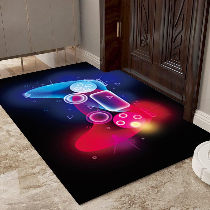 Anime Gaming Rug with Controller Print for Living Room Bedroom