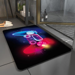 Anime Gaming Rug with Controller Print for Living Room Bedroom