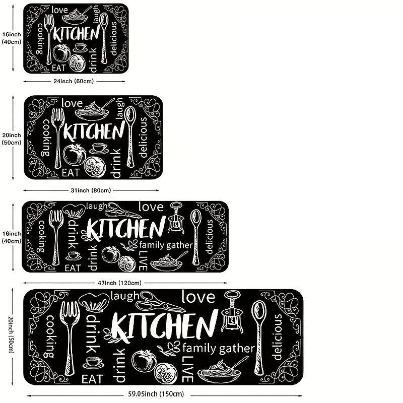 Anti Fatigue Kitchen Mat Thick Cushioned Kitchen Rug Waterproof Carpet