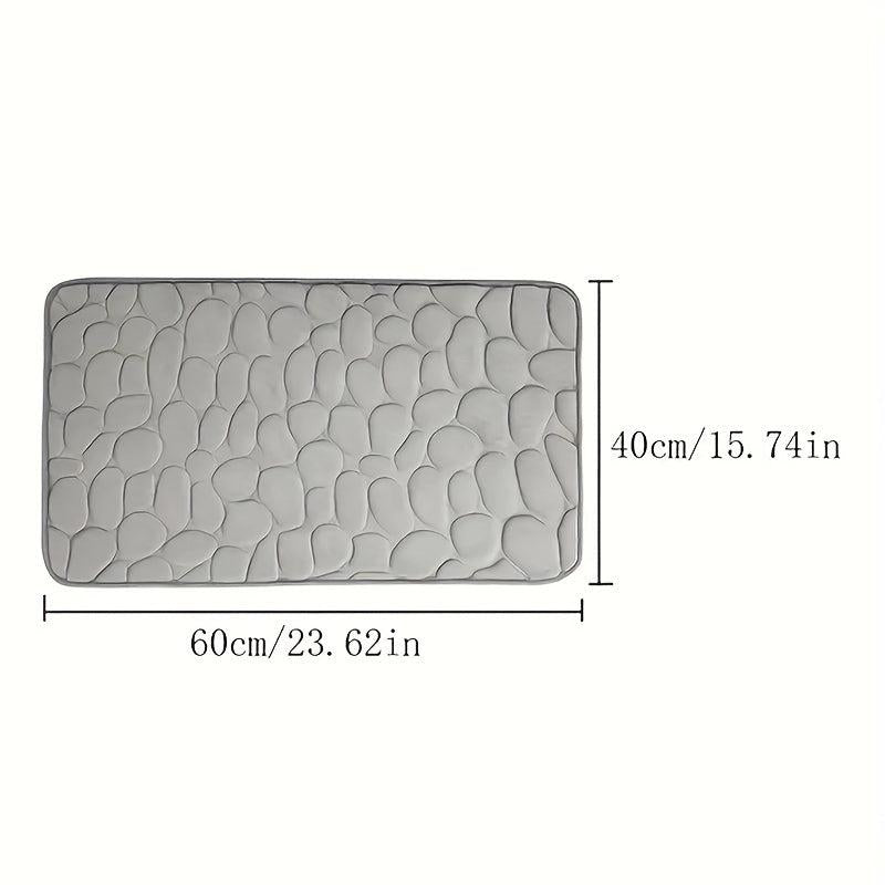 Coral Fleece Memory Cotton Foot Pad, Thickened Absorbent Floor Mat