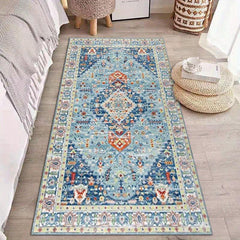 Vintage Boho Area Rug Soft Thickened Crystal Velvet Floor Mat