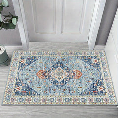 Vintage Boho Area Rug Soft Thickened Crystal Velvet Floor Mat