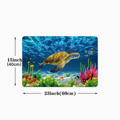 Quick Drying Turtle Pattern Bathroom Mat Anti Slip Floor Mat