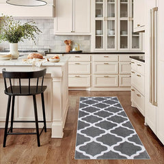Geometric Moroccan Runner Rug Soft Non Slip Machine Washable