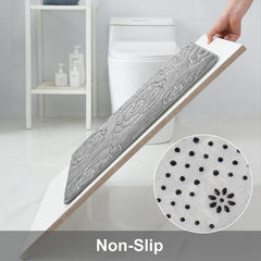 1pc Bath Rugs Rose Flower Embossed Bathroom Bath Mat Flannel Non Slip Carpet