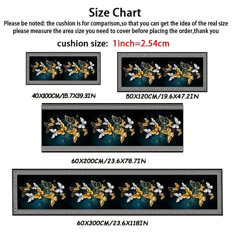Floral Hallway Rug Upholstered Anti Fatigue Kitchen Rug Set