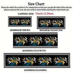 Floral Hallway Rug Upholstered Anti Fatigue Kitchen Rug Set