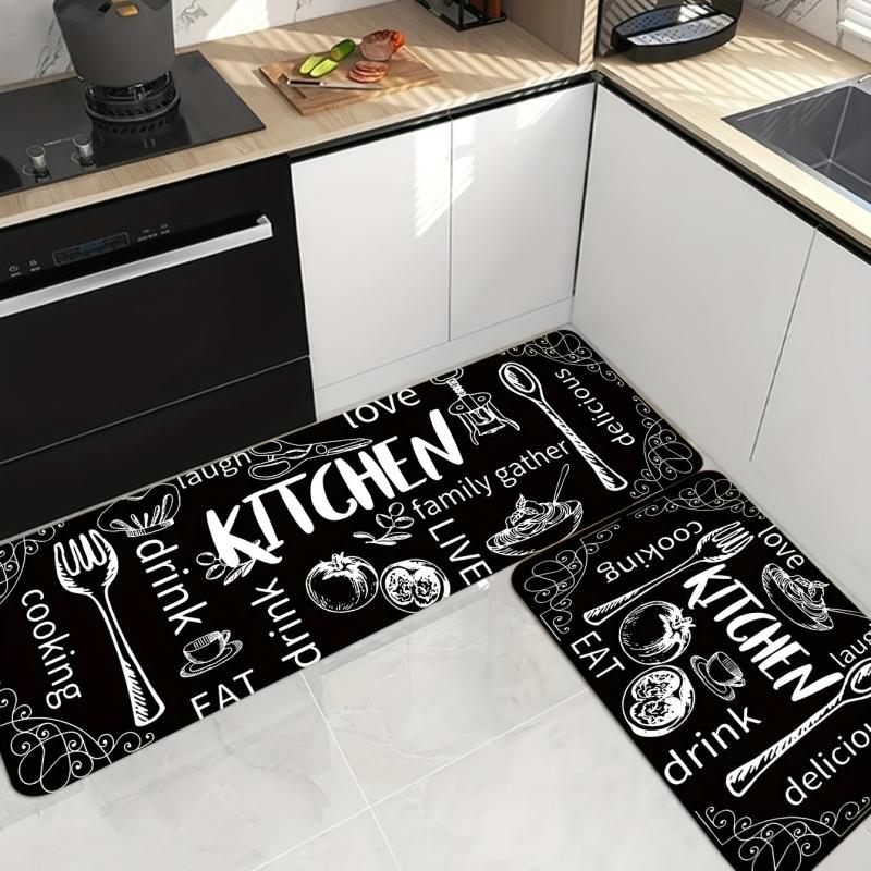 Non Slip Kitchen Bathroom Floor Mat Soft Waterproof Machine Washable