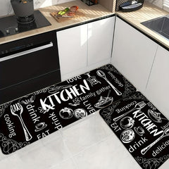 Non Slip Kitchen Bathroom Floor Mat Soft Waterproof Machine Washable