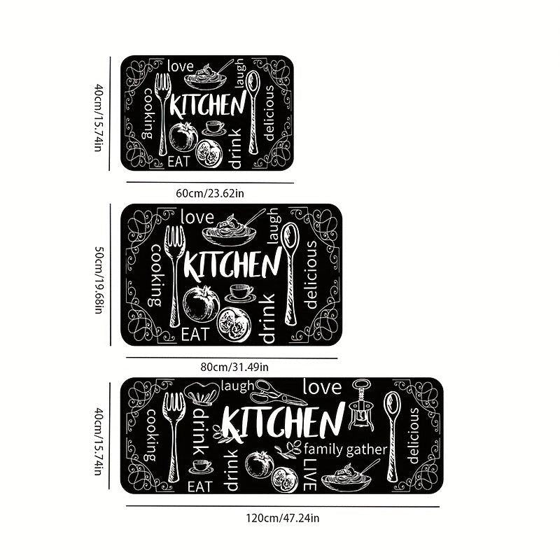 Non Slip Kitchen Bathroom Floor Mat Soft Waterproof Machine Washable
