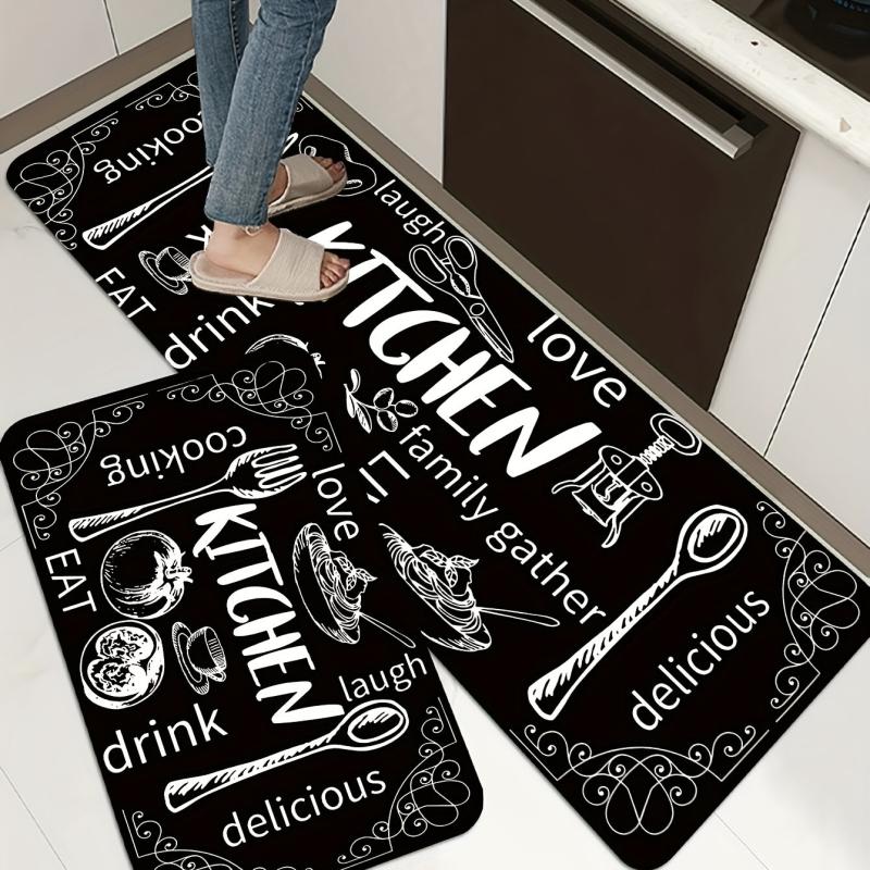 Non Slip Kitchen Bathroom Floor Mat Soft Waterproof Machine Washable