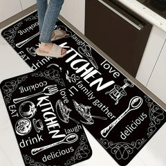 Non Slip Kitchen Bathroom Floor Mat Soft Waterproof Machine Washable