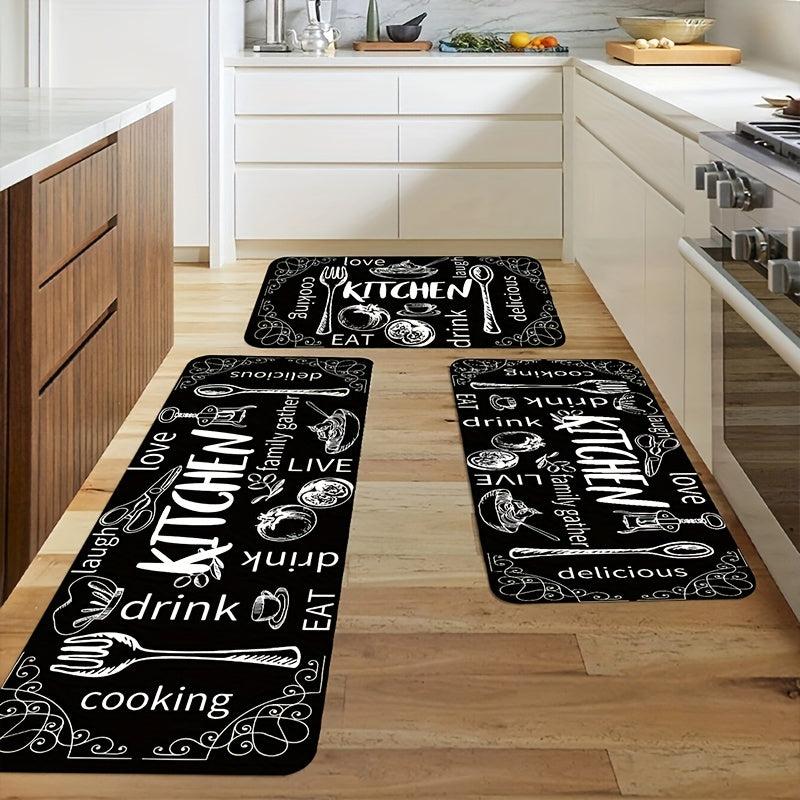 Non Slip Kitchen Bathroom Floor Mat Soft Waterproof Machine Washable